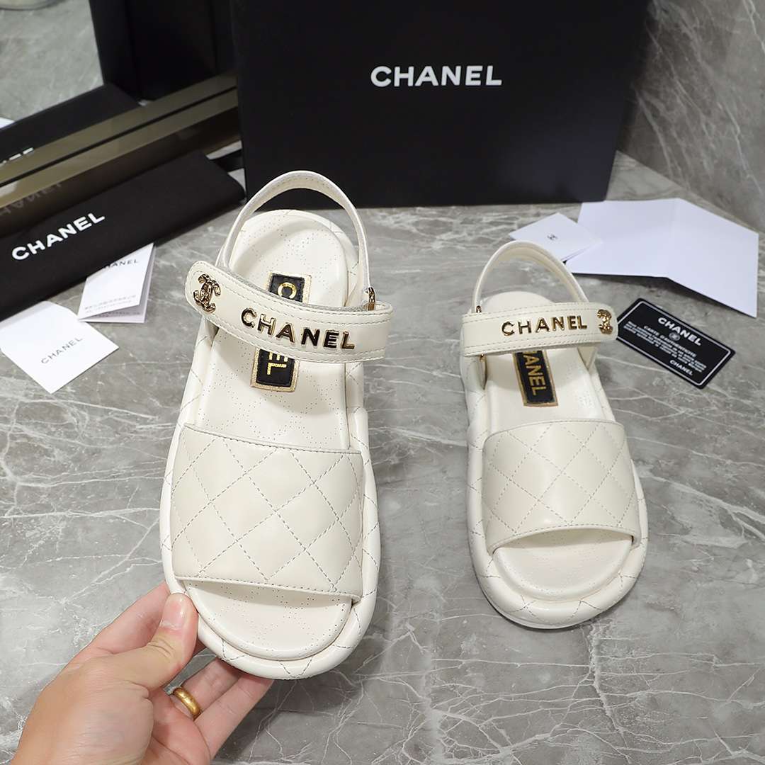 Chanel Sandal White For Women - Image 8
