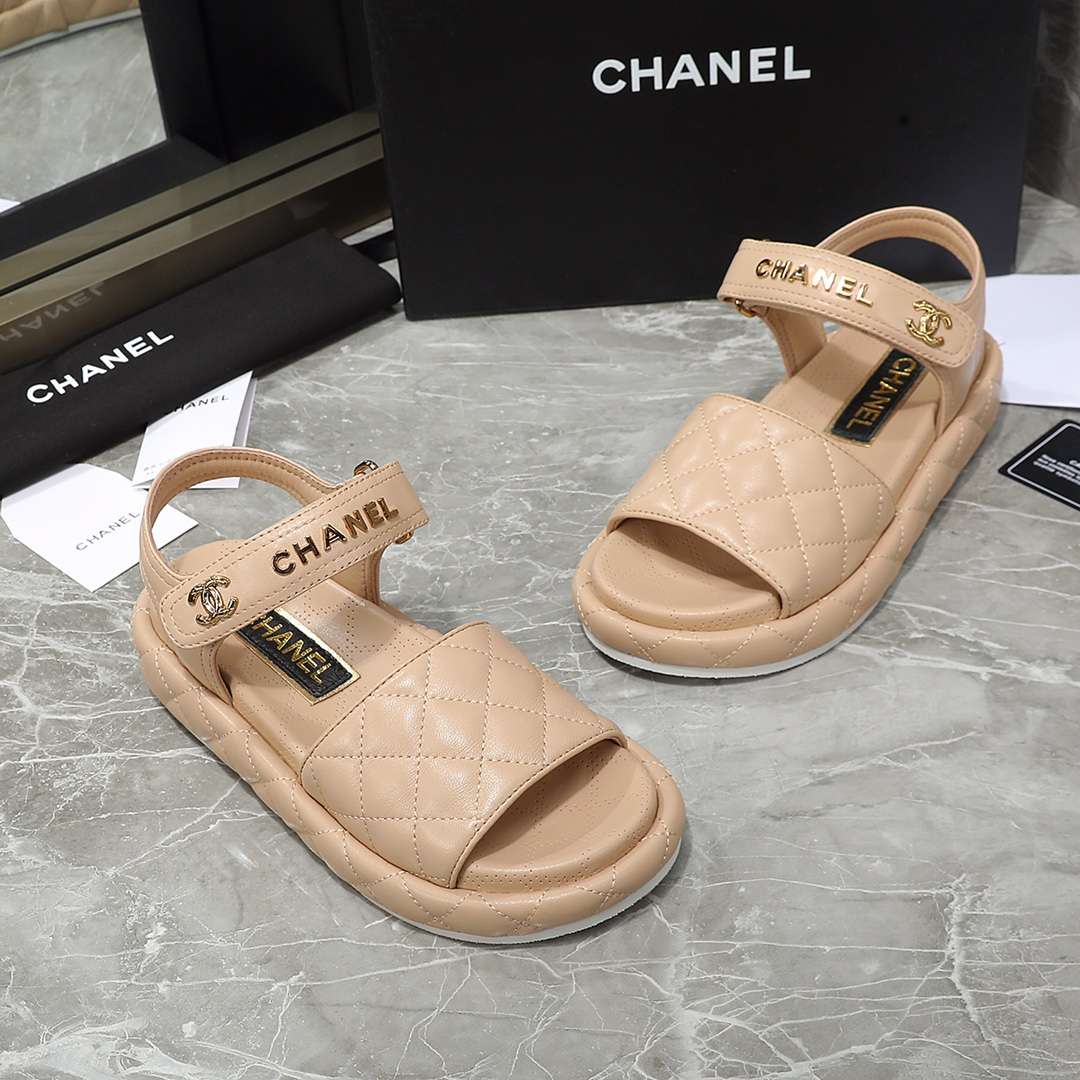 Chanel Sandal Beige For Women - Image 9