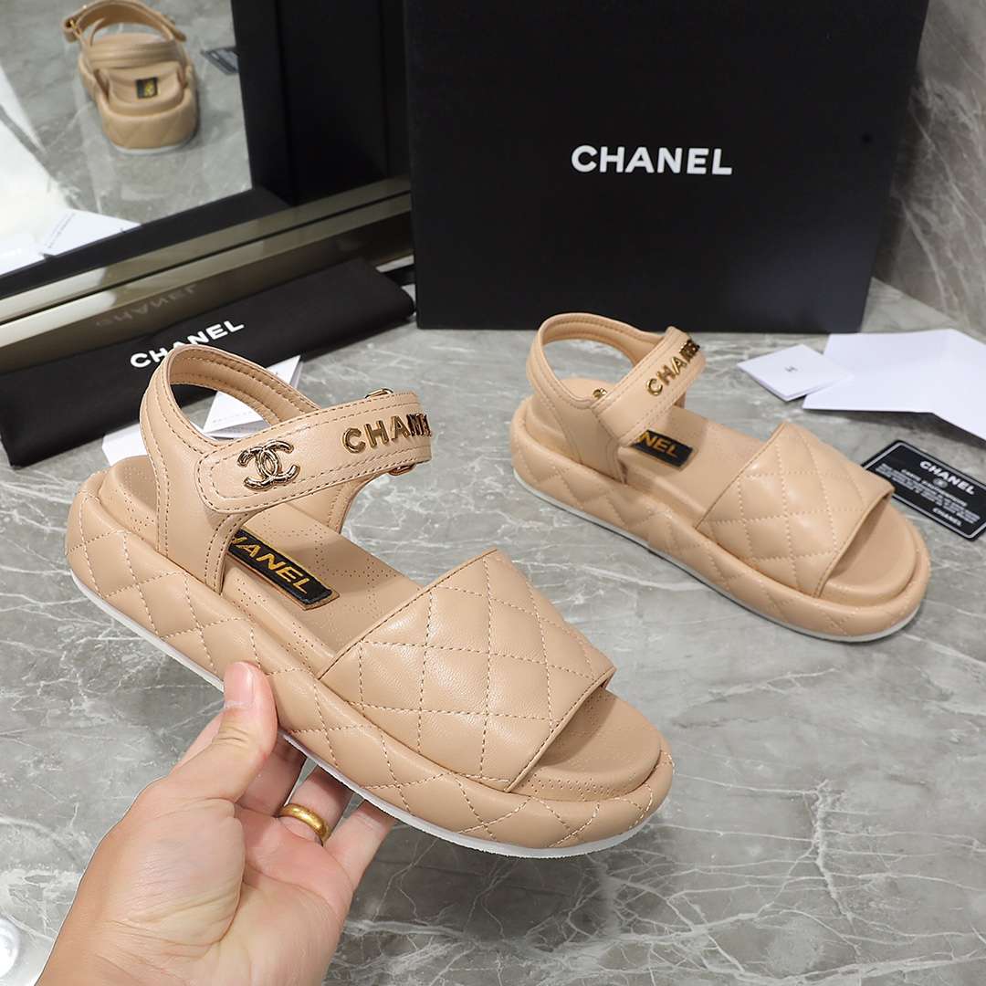 Chanel Sandal Beige For Women - Image 10