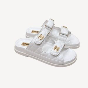 Chanel Sandals With Chanel Logo White For Women