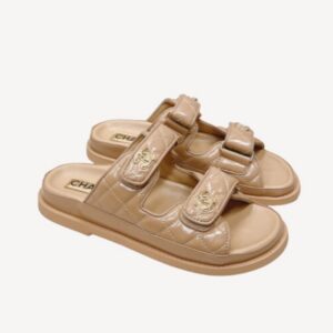 Chanel Sandals With Chanel Logo Beige For Women