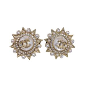 Chanel Stud Earrings Gold For Women