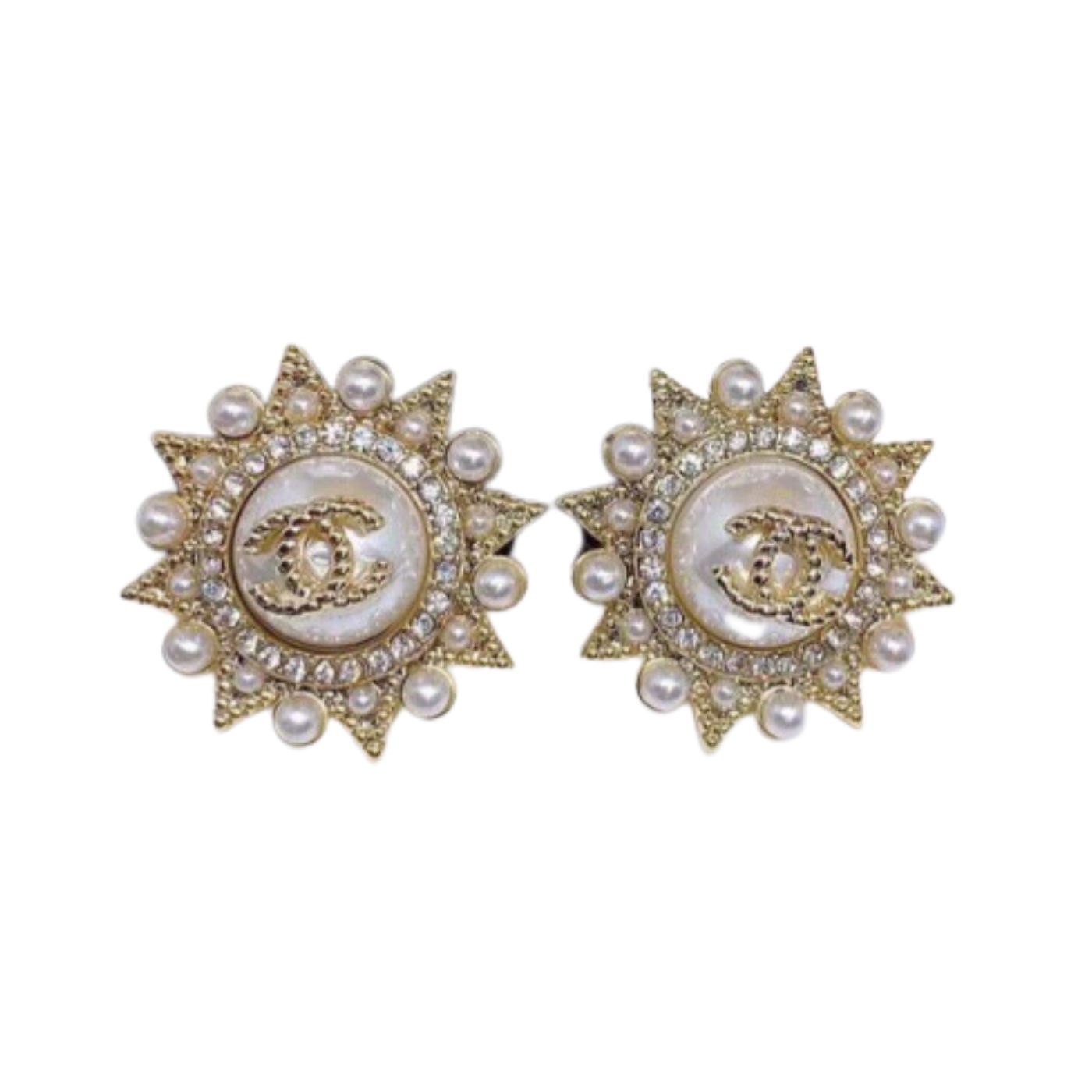 Chanel Stud Earrings Gold For Women