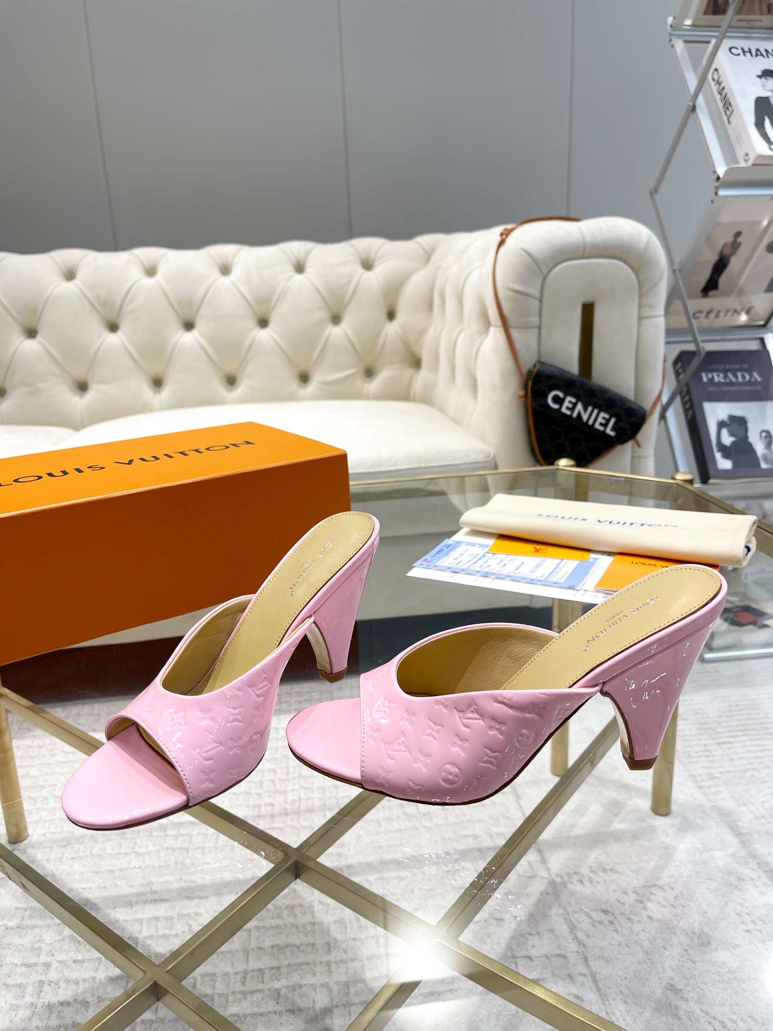 Louis Vuitton Super Mule White For Women 1ACJ51 - Image 8