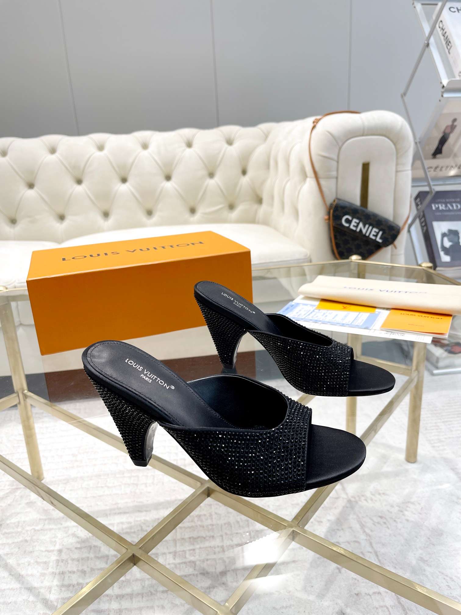 Louis Vuitton Super Mule Black For Women - Image 4