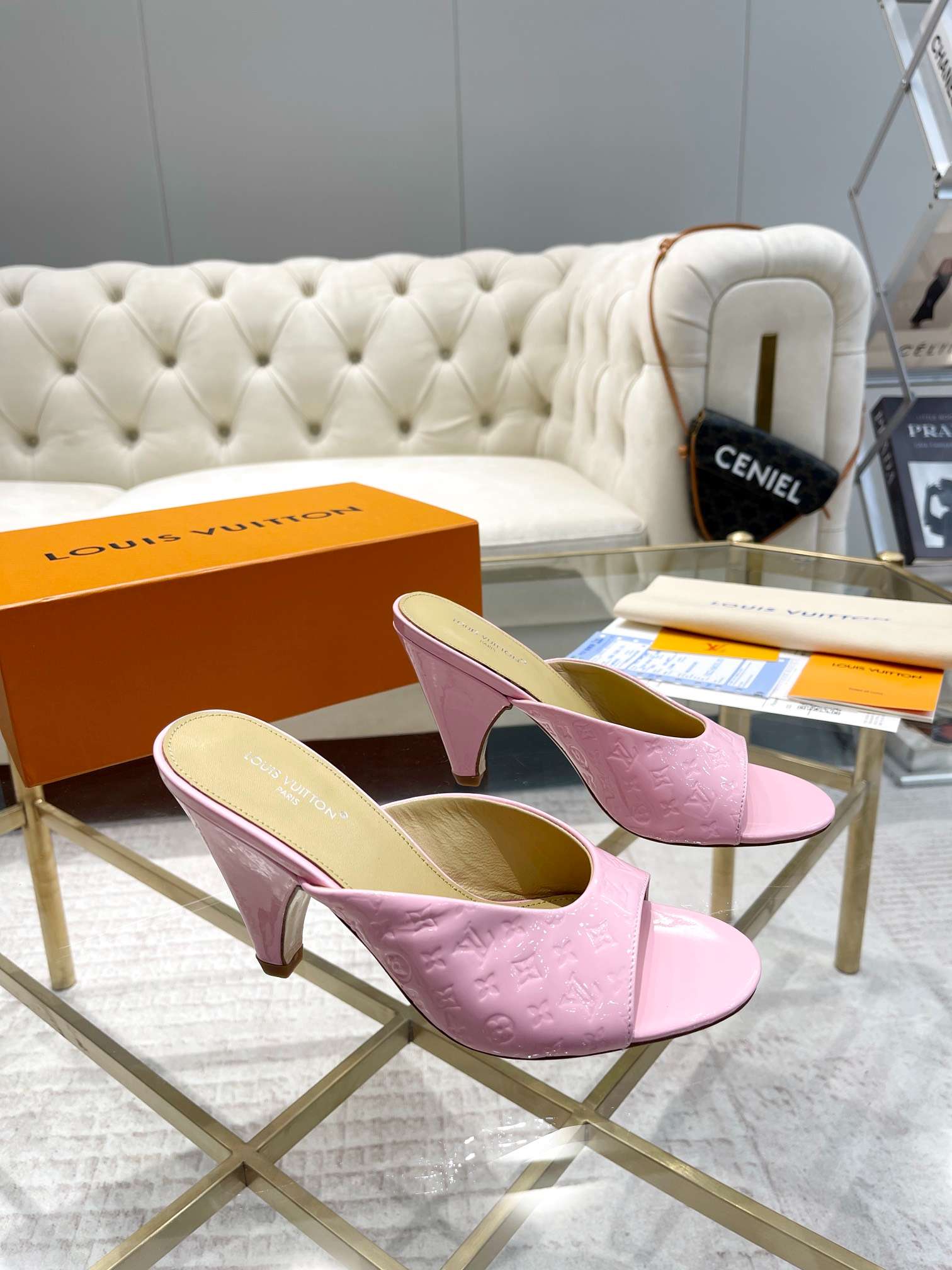 Louis Vuitton Super Mule White For Women 1ACJ51 - Image 4