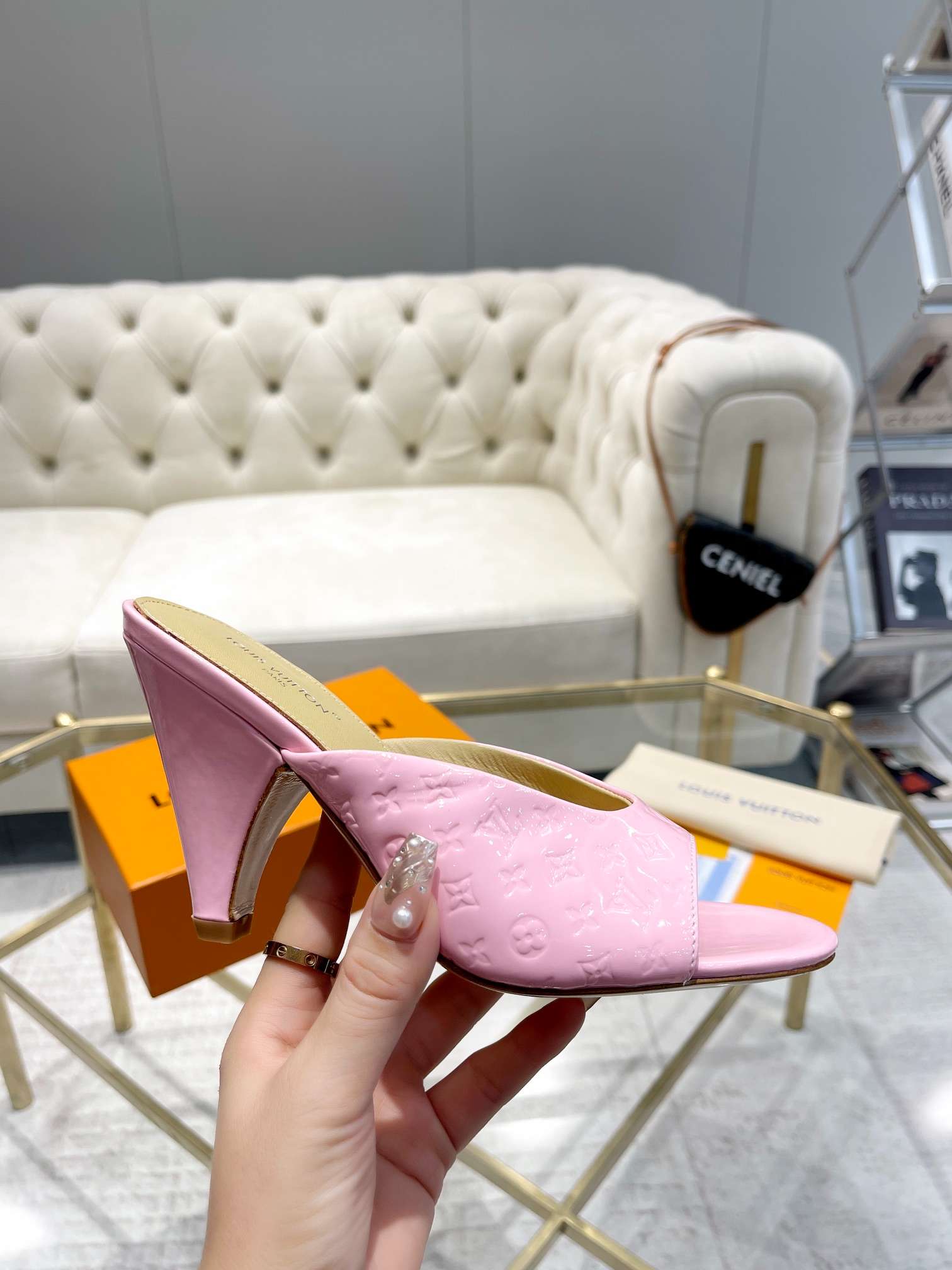 Louis Vuitton Super Mule White For Women 1ACJ51 - Image 3