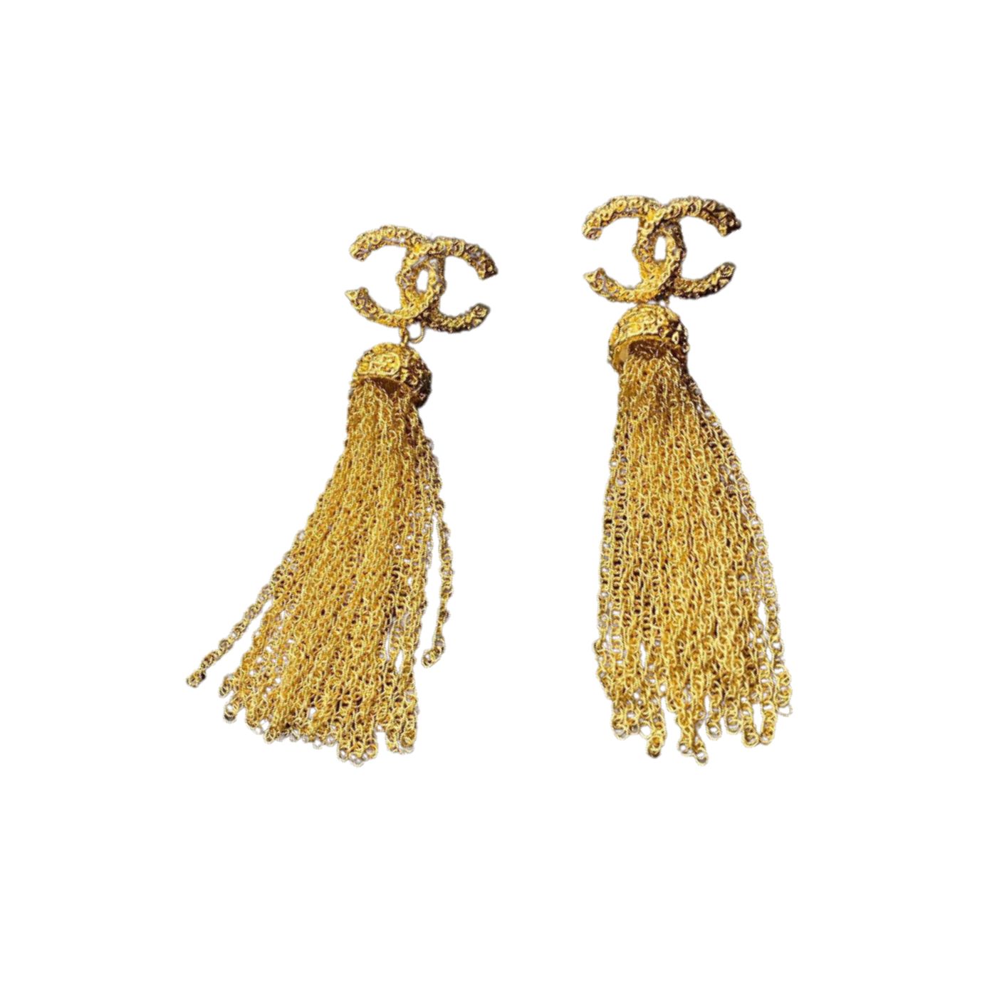 Chanel Tassel Earrings Gold For Women