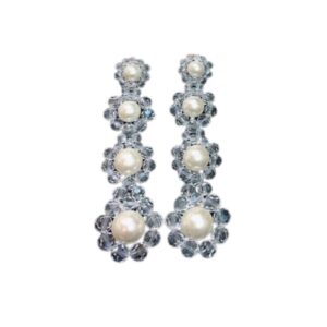 Chanel Transparent Pearl Earrings White For Women