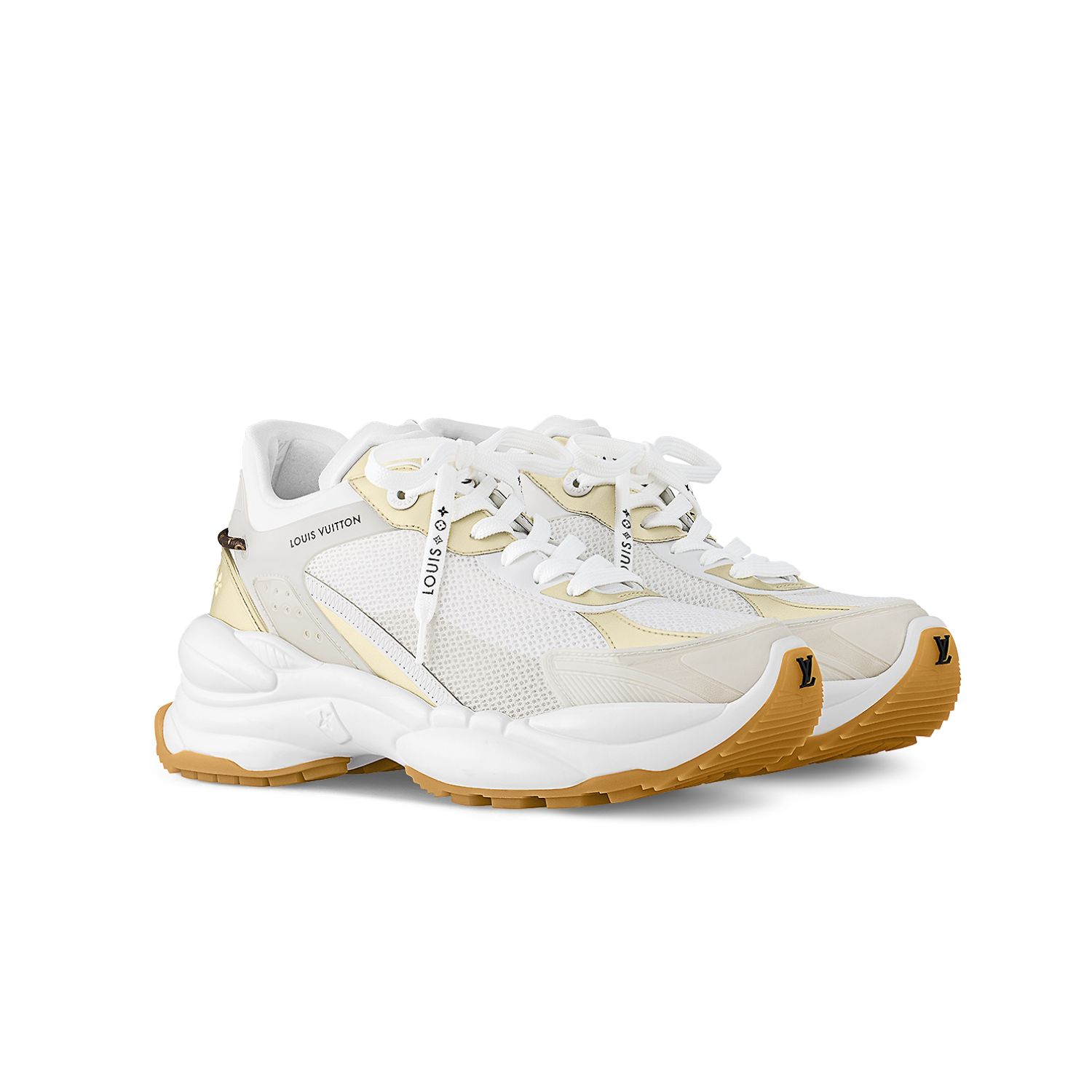 Louis Vuitton Run 55 Trainers Gold For Women 1AAP61 - Image 7