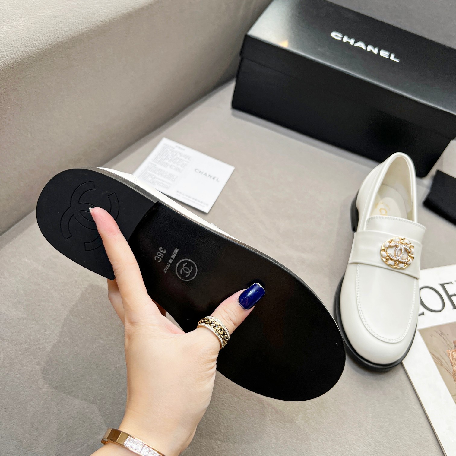 Chanel Women’s Loafers White For Women - Image 3