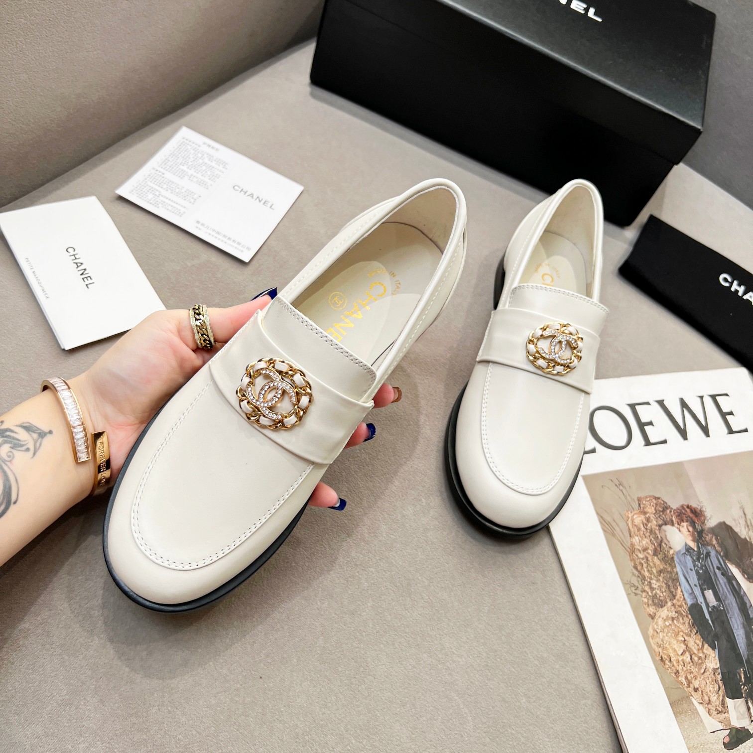 Chanel Women’s Loafers White For Women - Image 2