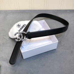 Chanel Belt With Double C Buckle Black Women Belt – 85 Eu – 100 Cm