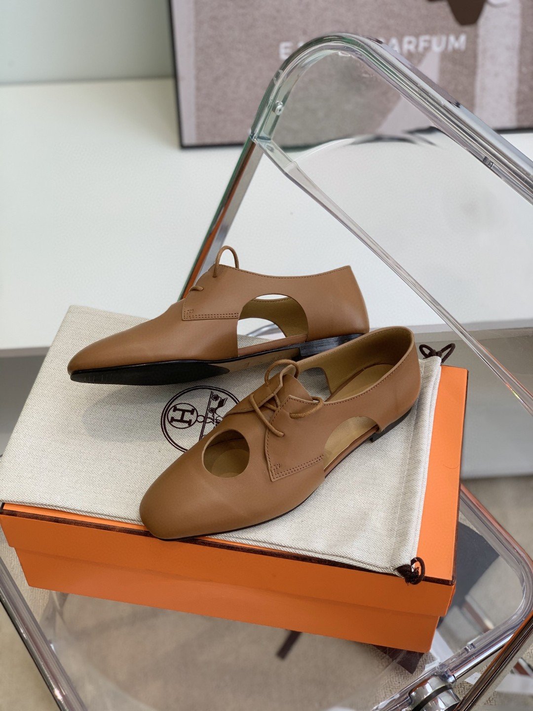 Hermes Epoca Oxford Shoe Brown For Women, Women’s Shoes H221024Z - Image 5