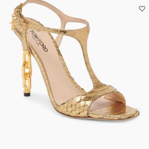 TOM FORD | Galaxy 105MM Leather & Chain-Link Sandals – 39 EU