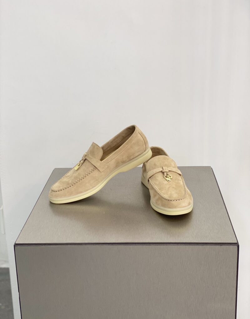 Loro Piana Summer Charms Walk Loafers Sandstone For Women – FAE5444 D044 - Image 4