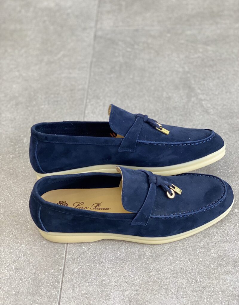 Loro Piana Summer Charms Walk Loafers Blue Fluorite For Women – FAE5444 W13O - Image 5