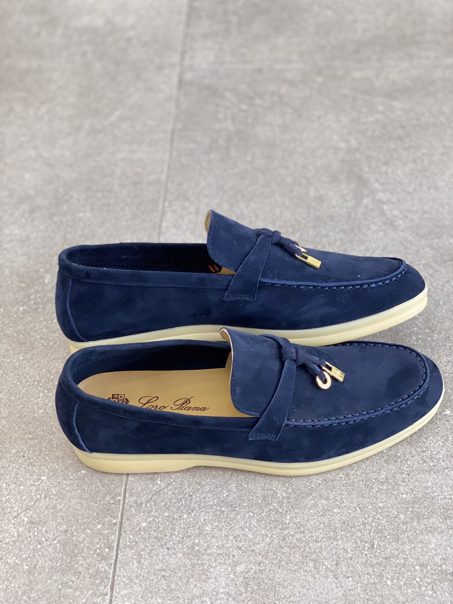 Loro Piana Summer Charms Walk Loafers Blue Fluorite For Women – FAE5444 W13O - Image 12