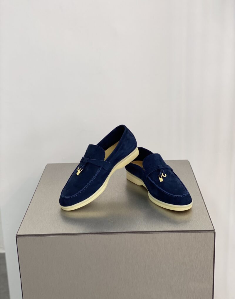 Loro Piana Summer Charms Walk Loafers Blue Fluorite For Women – FAE5444 W13O - Image 4