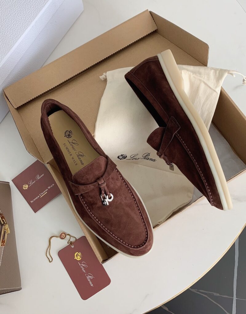 Loro Piana Summer Charms Walk Loafers Chocolate For Women – FAE5444 H026 - Image 6