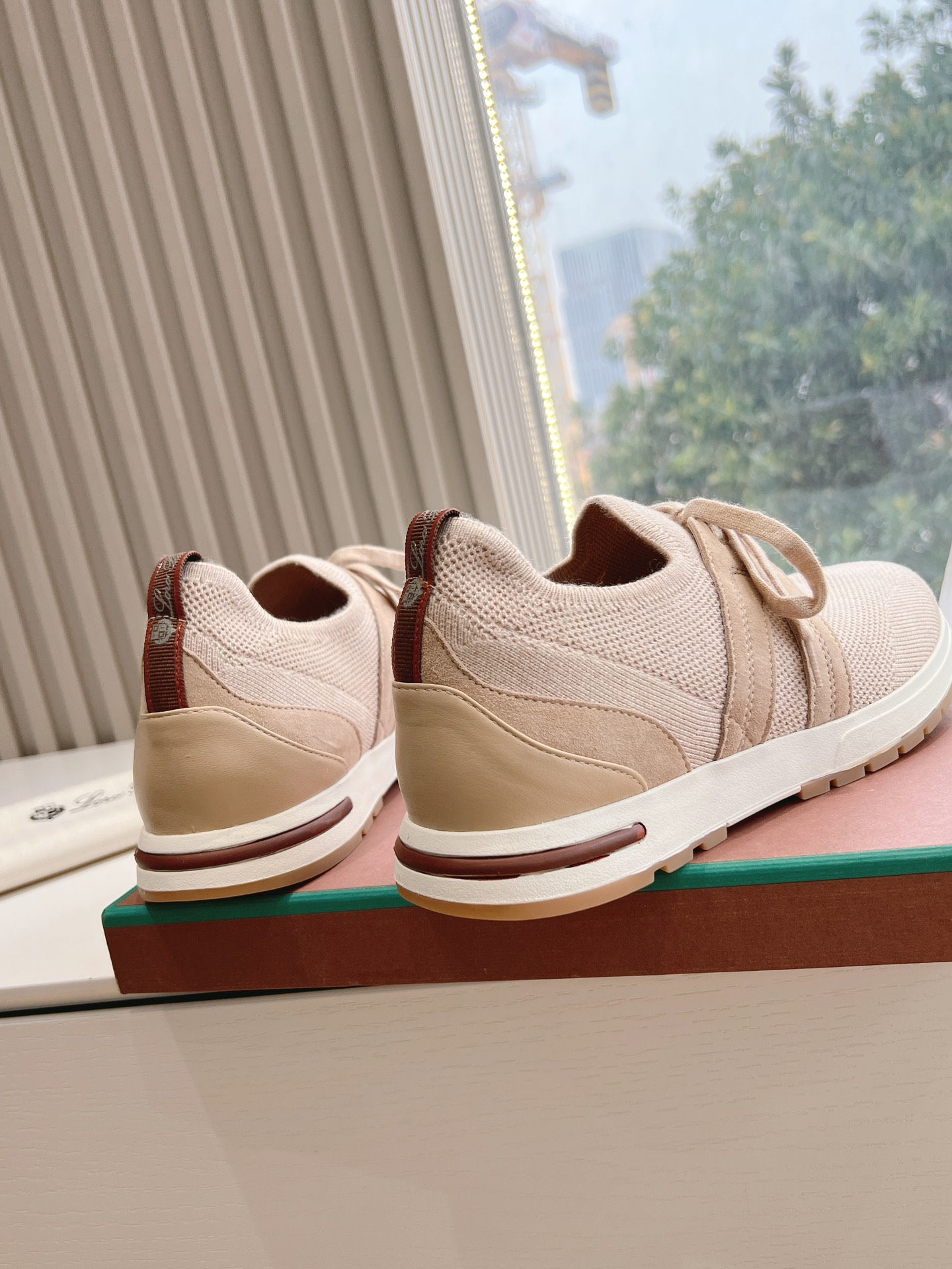 Loro Piana 360 Lp Lady Flexy Walk Sneaker Beige Melange For Women – FAI7759 D927 - Image 12