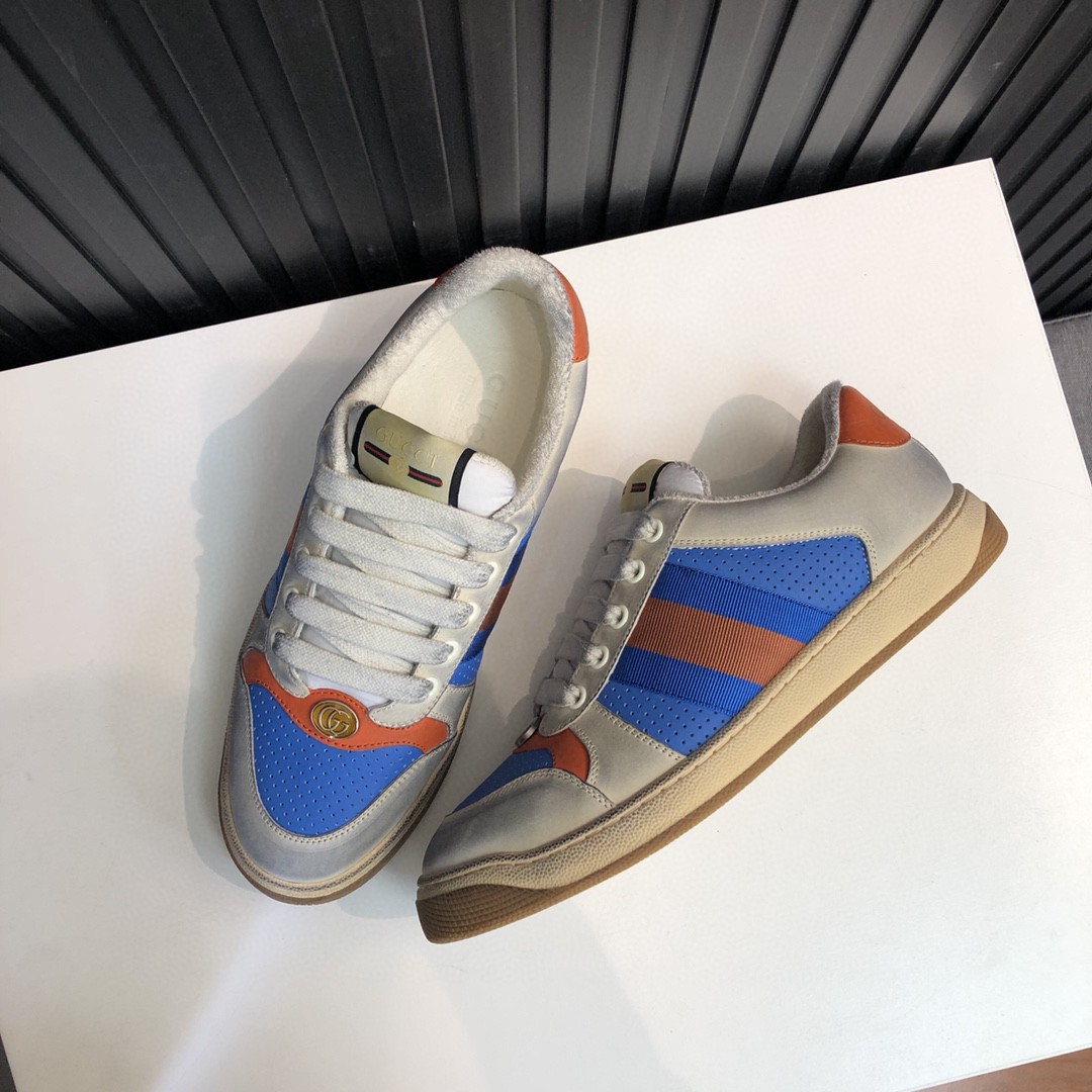 Gucci Women’s Screener Low-Top Blue White For Women 546163 0YI20 9581 - Image 5