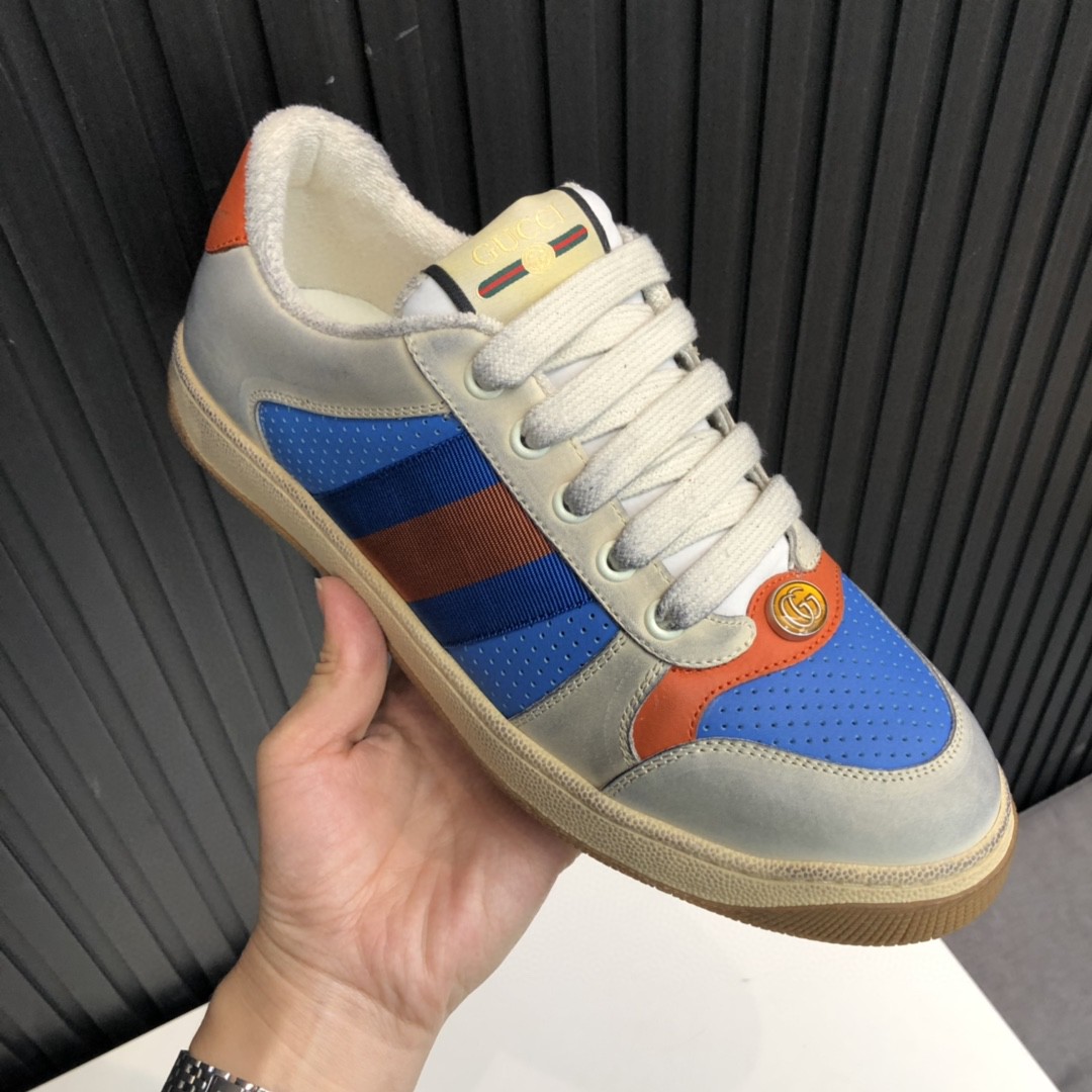 Gucci Women’s Screener Low-Top Blue White For Women 546163 0YI20 9581 - Image 4