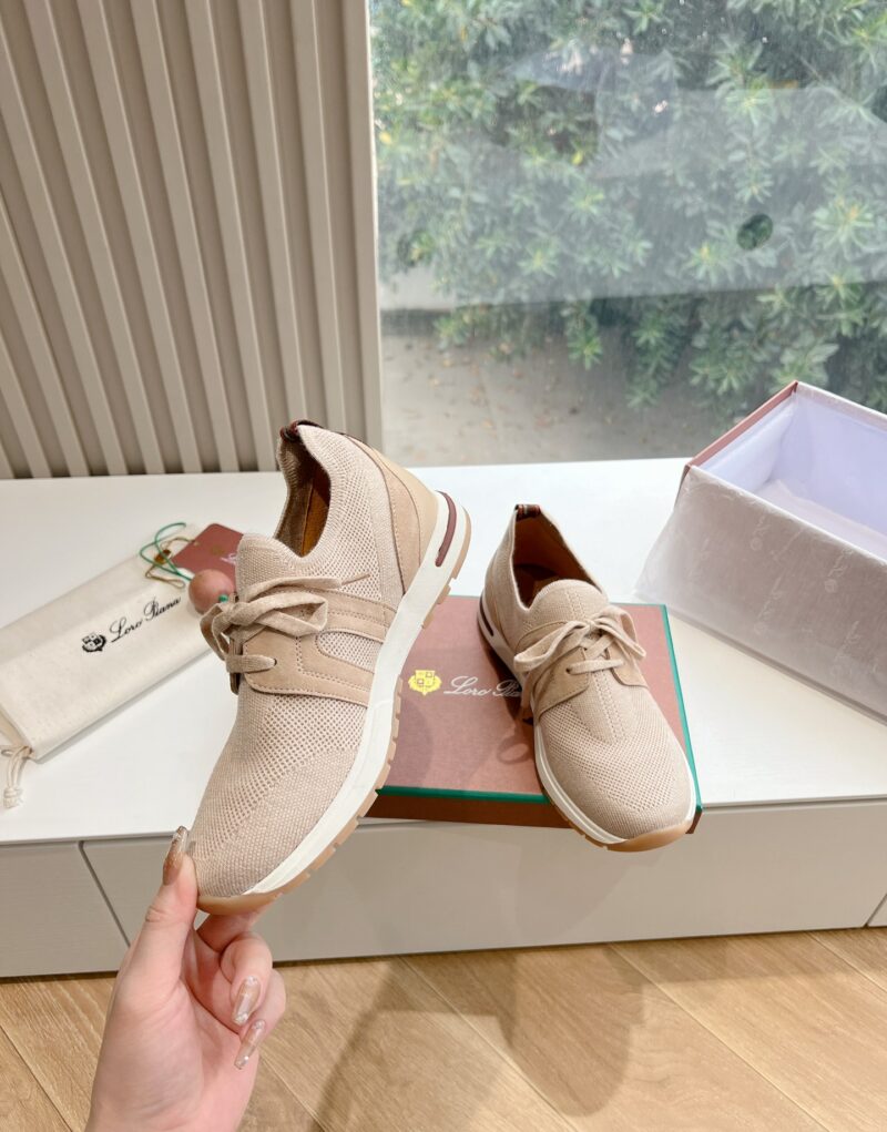 Loro Piana 360 Lp Lady Flexy Walk Sneaker Beige Melange For Women – FAI7759 D927 - Image 5