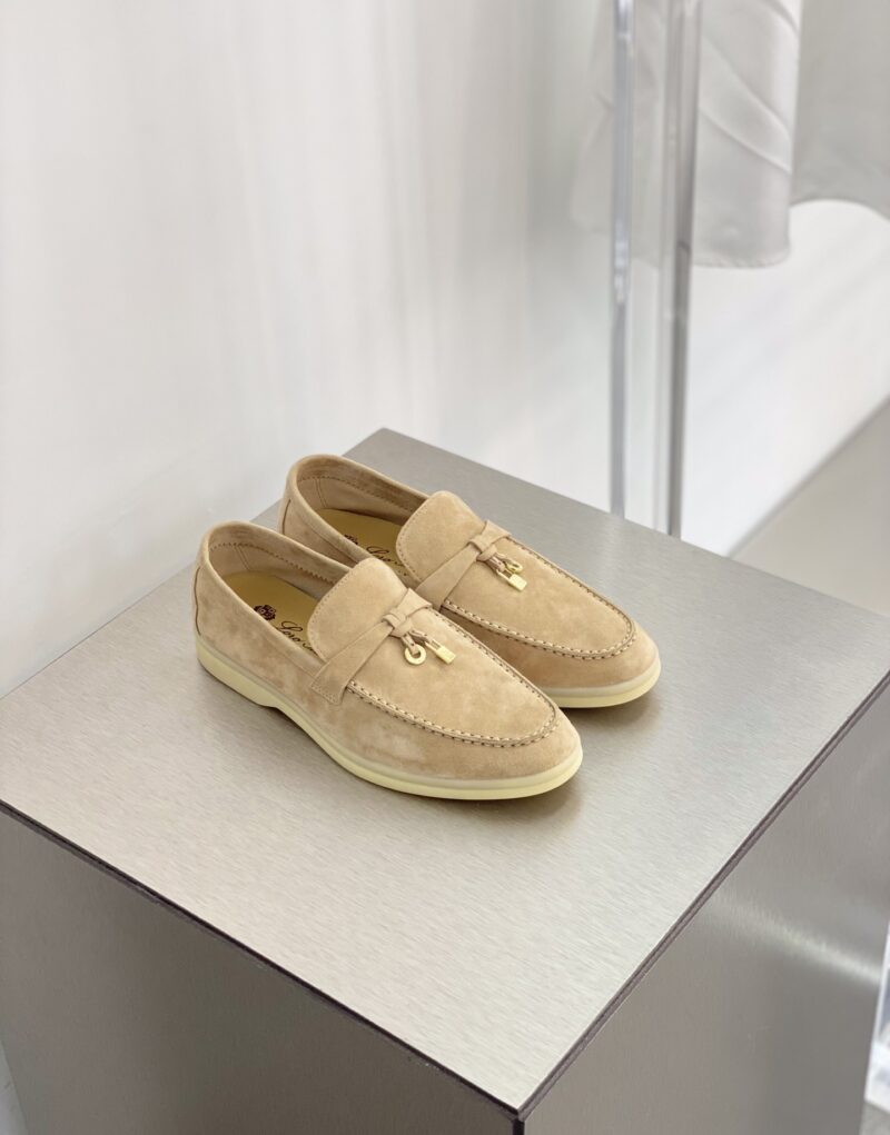 Loro Piana Summer Charms Walk Loafers Sandstone For Women – FAE5444 D044 - Image 3