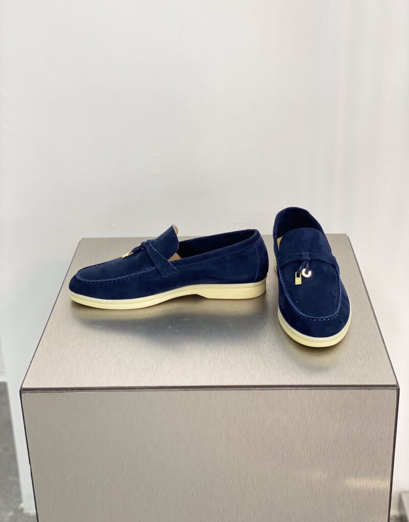 Loro Piana Summer Charms Walk Loafers Blue Fluorite For Women – FAE5444 W13O - Image 3