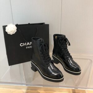 Chanel Women’s Lace-Ups Black For Women – size 37EU – 6US