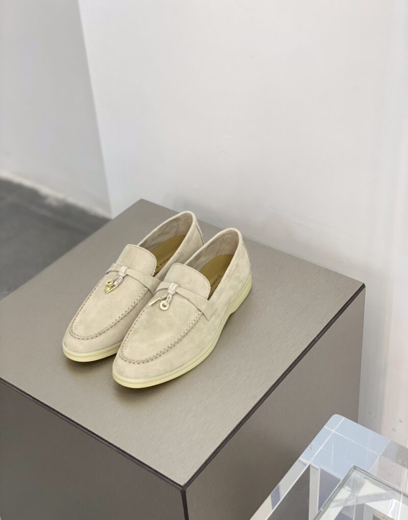 Loro Piana Summer Charms Walk Loafers Beige For Women – FAE5444 2096 - Image 6