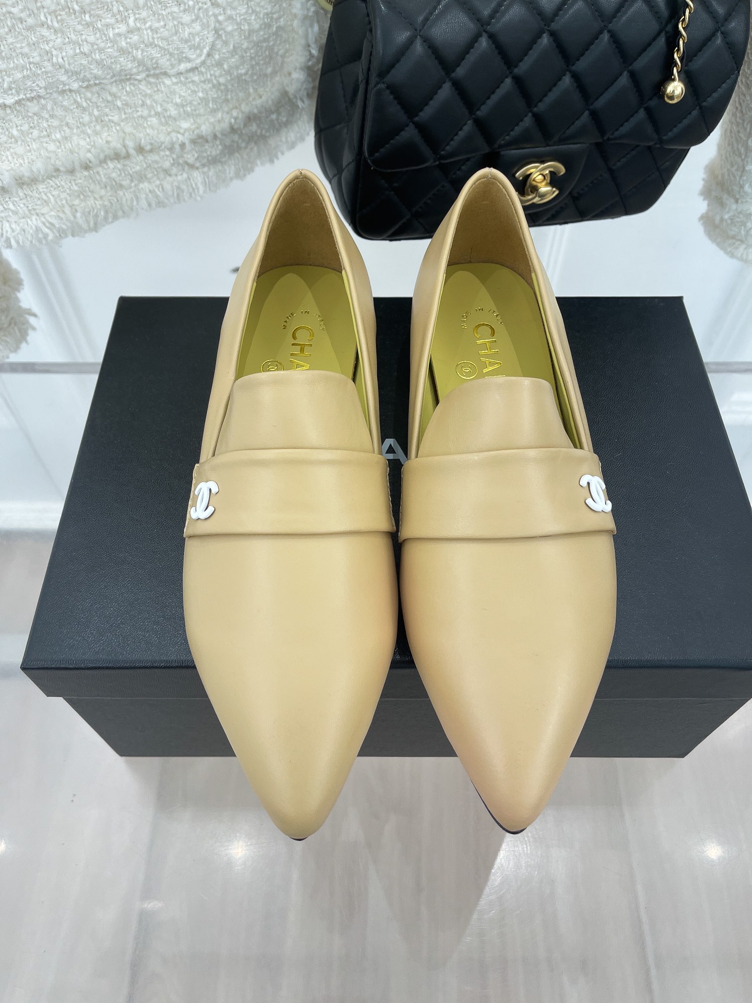 Chanel Women’s Loafer With Logo Beige For Women - Image 9