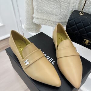 Chanel Women’s Loafer With Logo Beige For Women