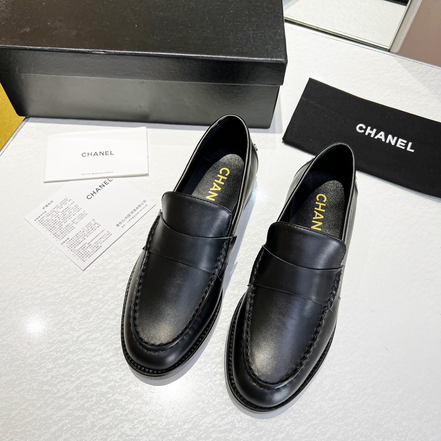 Chanel Women’s Loafers Black For Women 1.2 in/3cm - Image 7