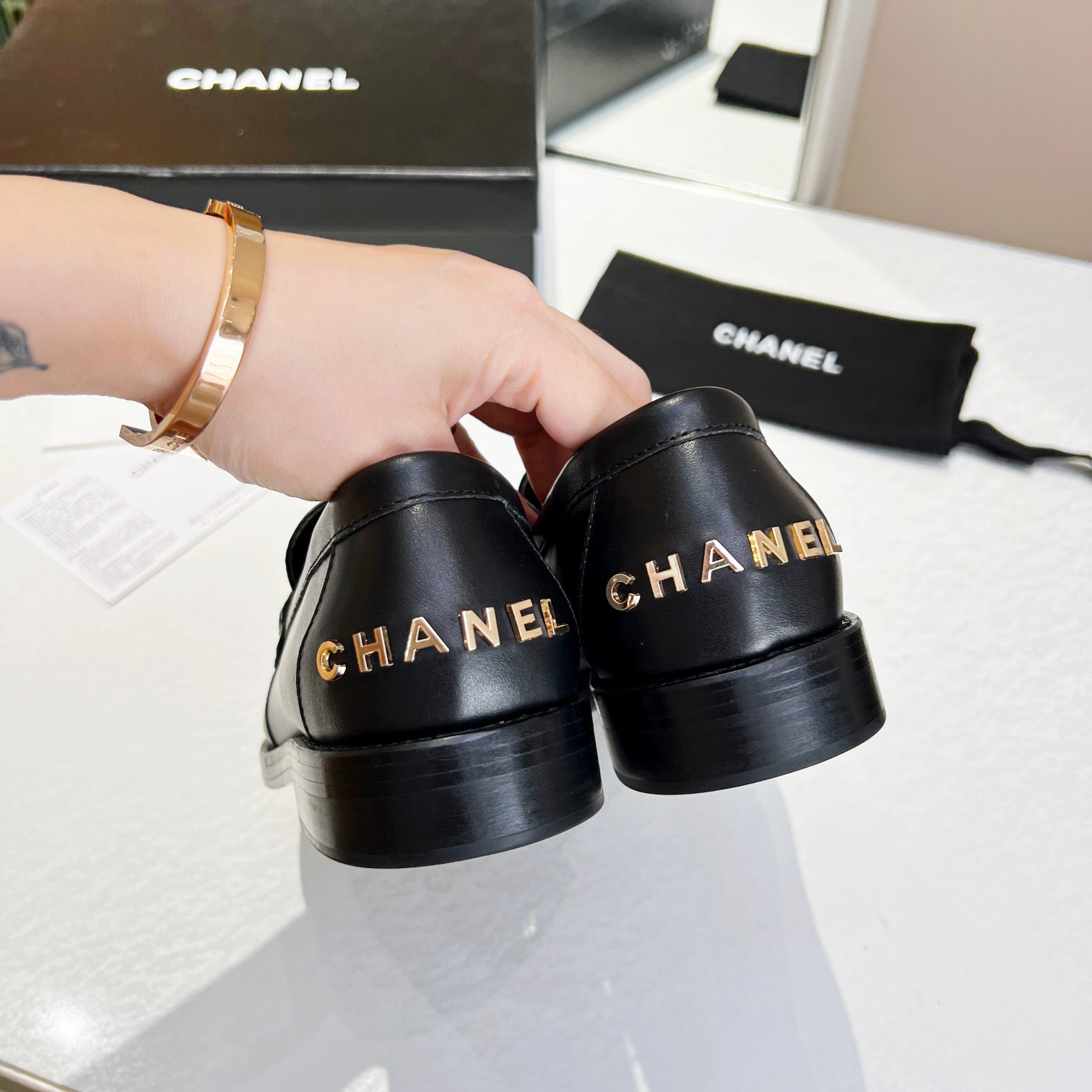 Chanel Women’s Loafers Black For Women 1.2 in/3cm - Image 6