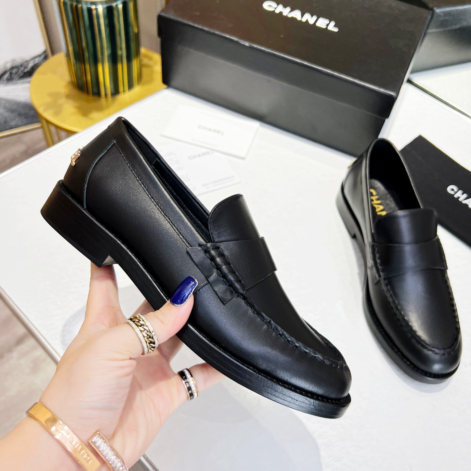 Chanel Women’s Loafers Black For Women 1.2 in/3cm - Image 5