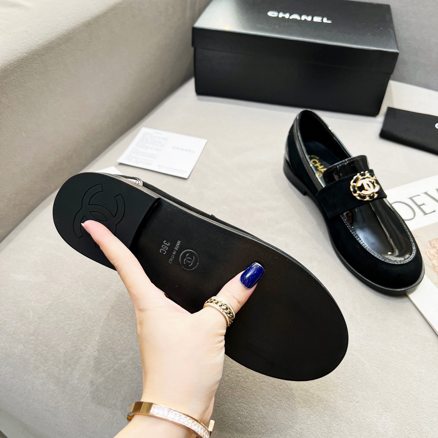 Chanel Women’s Loafers Black For Women G39606 Y56272 94305 - Image 4