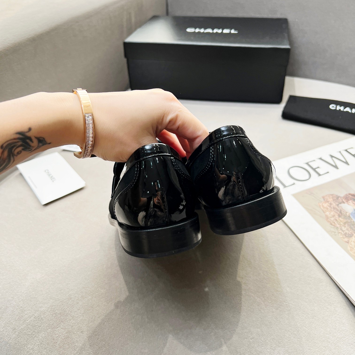 Chanel Women’s Loafers Black For Women G39606 Y56272 94305 - Image 3