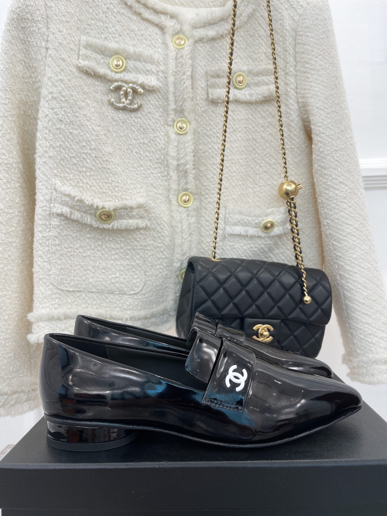 Chanel Women’s Loafer With Logo Bright Black For Women - Image 3