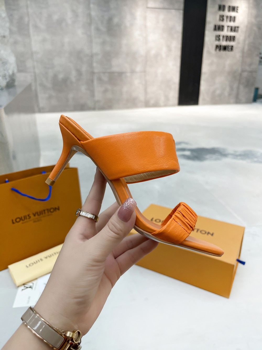 Louis Vuitton Women’s Drapy Mule Orange For Women LV - Image 7