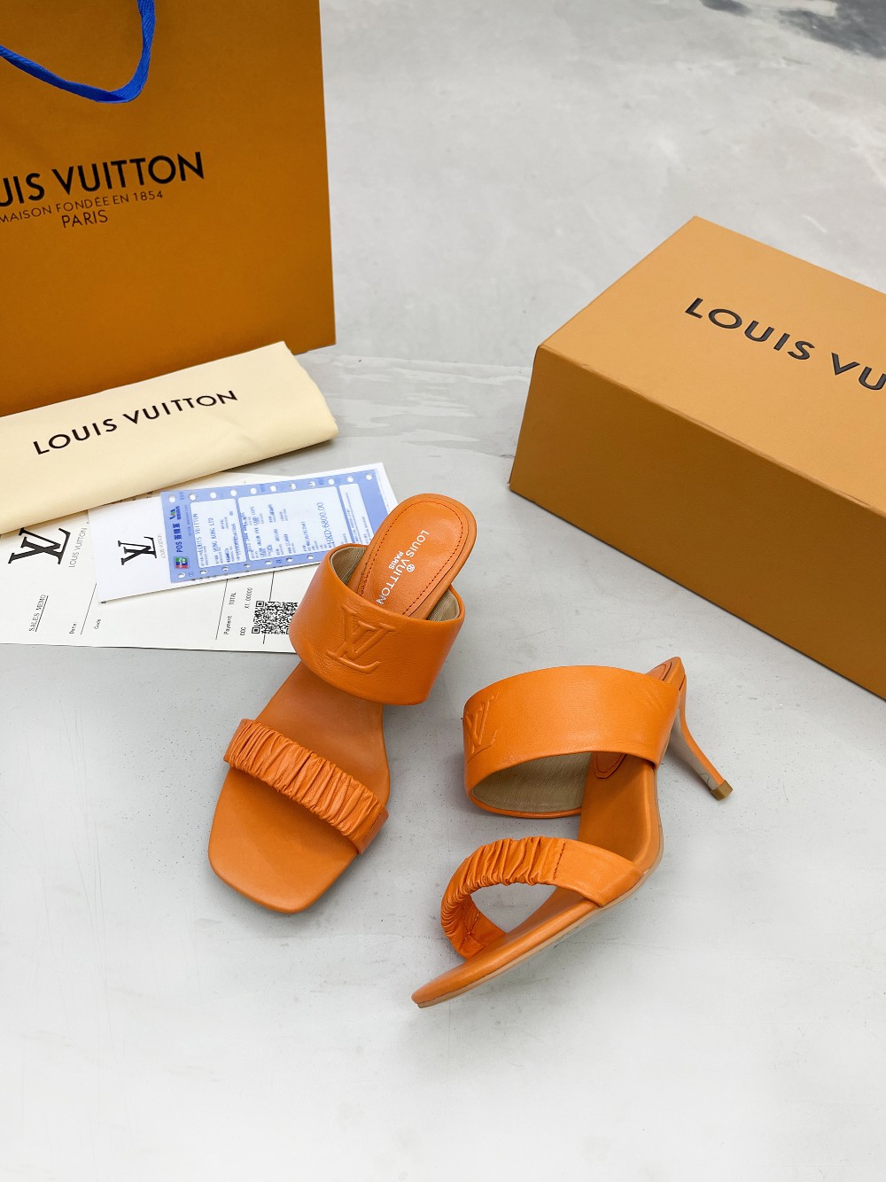 Louis Vuitton Women’s Drapy Mule Orange For Women LV - Image 6