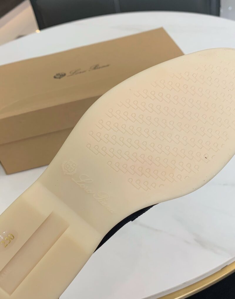 Loro Piana Summer Charms Walk Loafers Argo Blue Melange For Women – FAE5444 W948 - Image 4