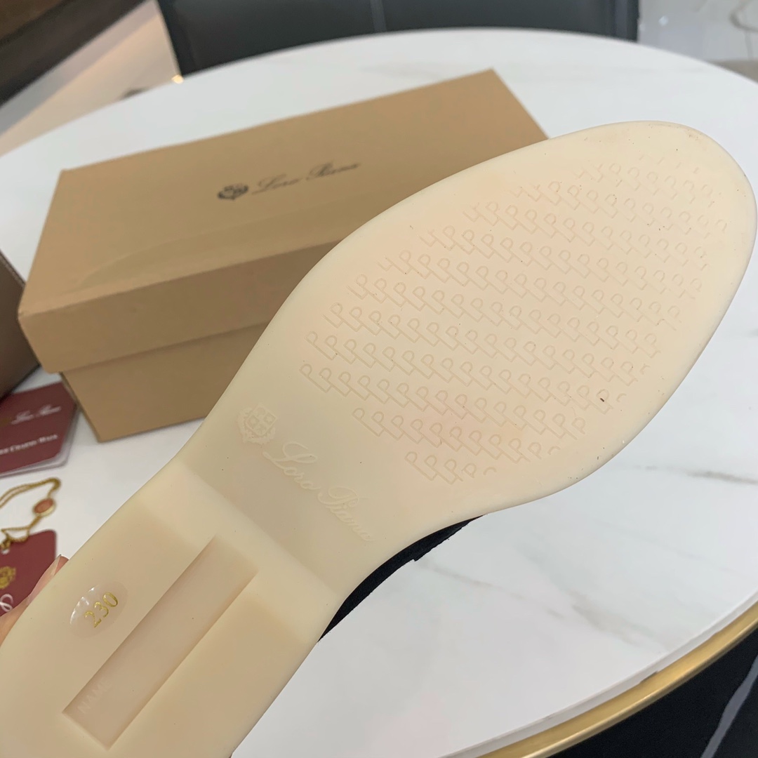 Loro Piana Summer Charms Walk Loafers Argo Blue Melange For Women – FAE5444 W948 - Image 13