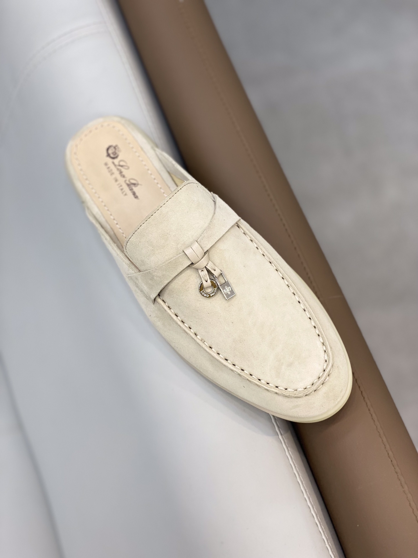 Loro Piana Babouche Charms Walk Loafers Linen For Women – FAI1543 D746 - Image 13