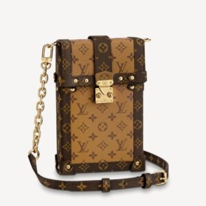 Louis Vuitton Pochette Trunk Verticale Monogram Reverse With Monogram Canvas For Women, Women’s Chain Wallet 6.9in/18cm LV M67873