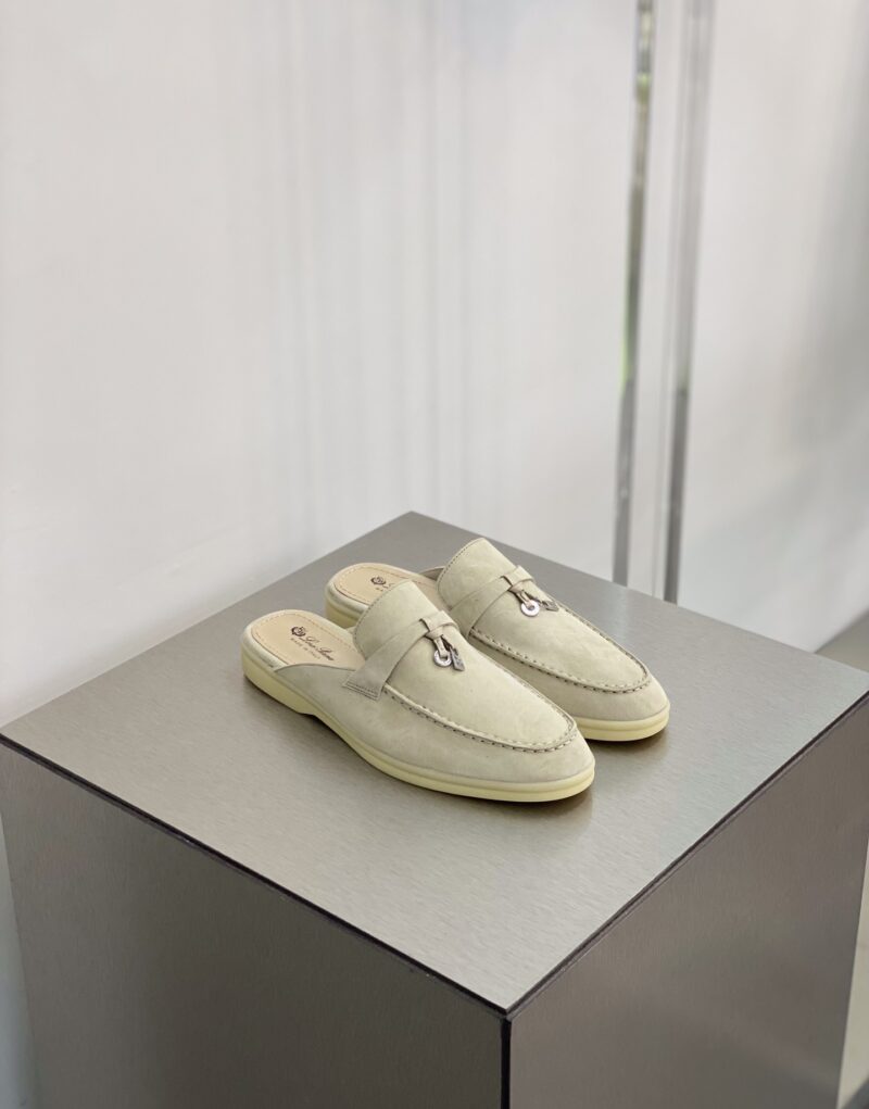 Loro Piana Babouche Charms Walk Loafers Linen For Women – FAI1543 D746 - Image 4