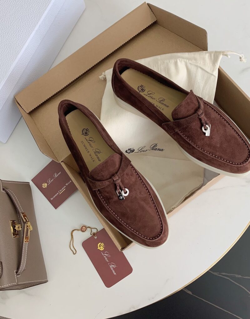 Loro Piana Summer Charms Walk Loafers Chocolate For Women – FAE5444 H026 - Image 5