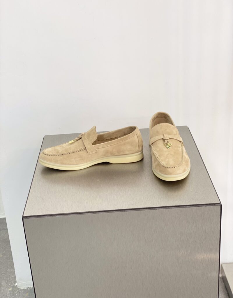 Loro Piana Summer Charms Walk Loafers Sandstone For Women – FAE5444 D044 - Image 2