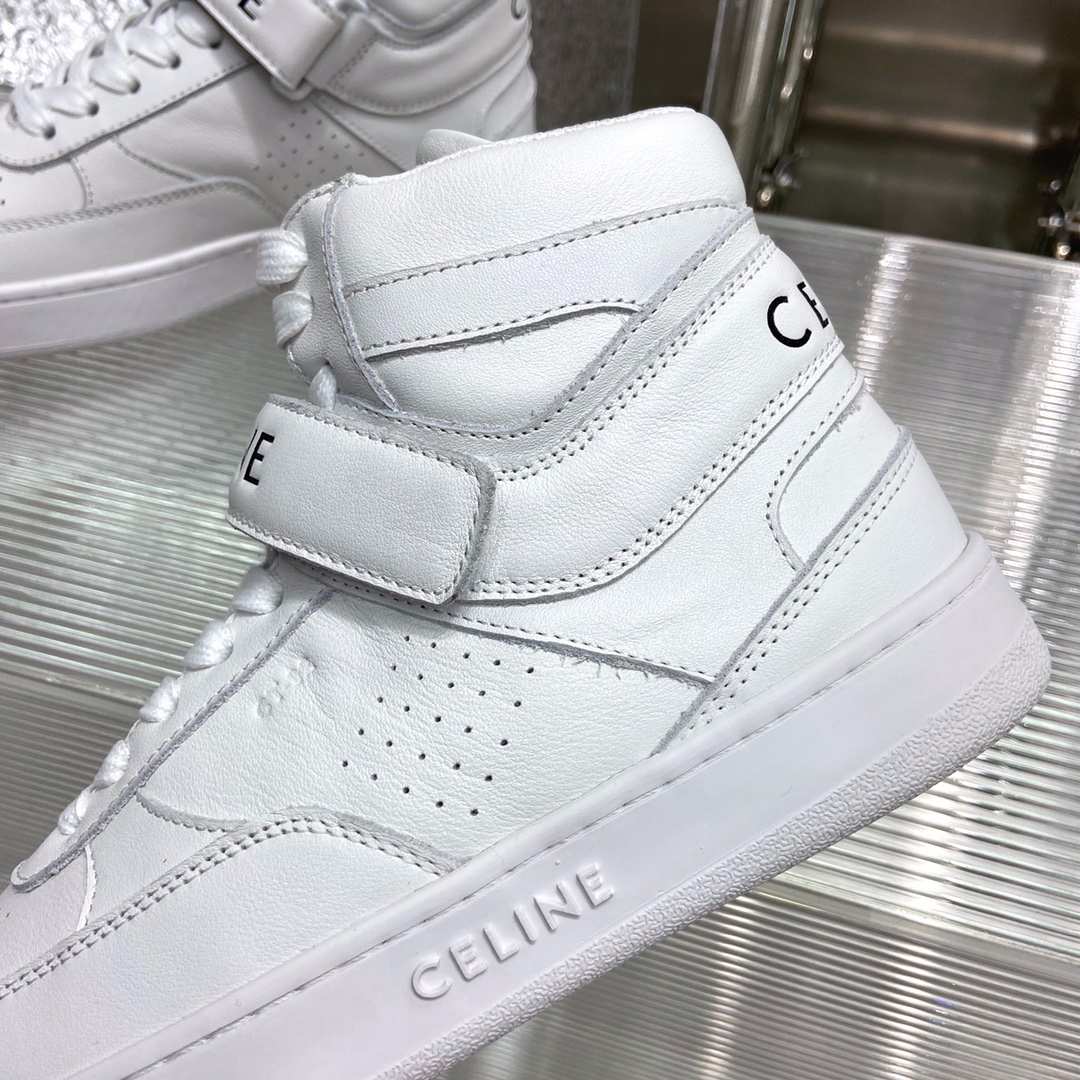 Celine Trainer High Sneaker With Scratch White For Women - Image 6